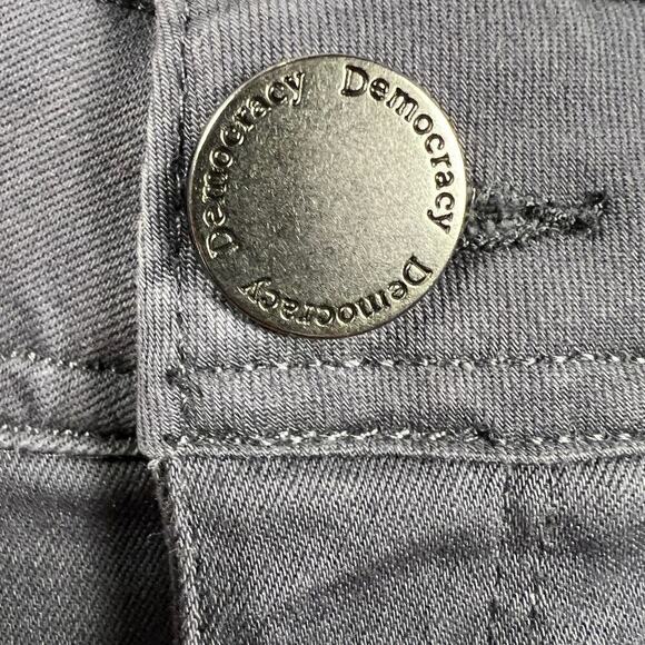 Democracy Twill Slate Gray Tummy Slimming Ankle Jeans Size 10 - Picture 8 of 13